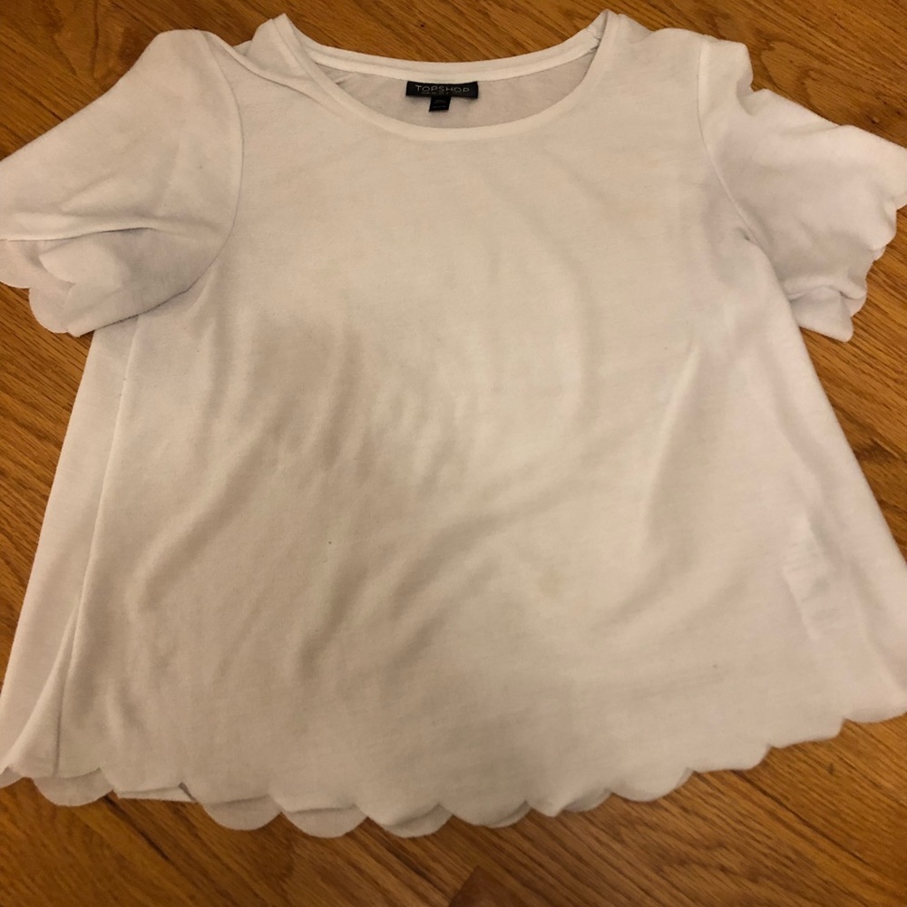 Topshop Scalloped Tee
